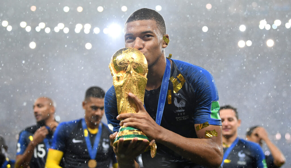 Kylian Mbappe won the World Cup in 2018 with his French squad.